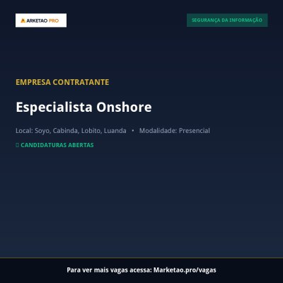 Especialista Onshore