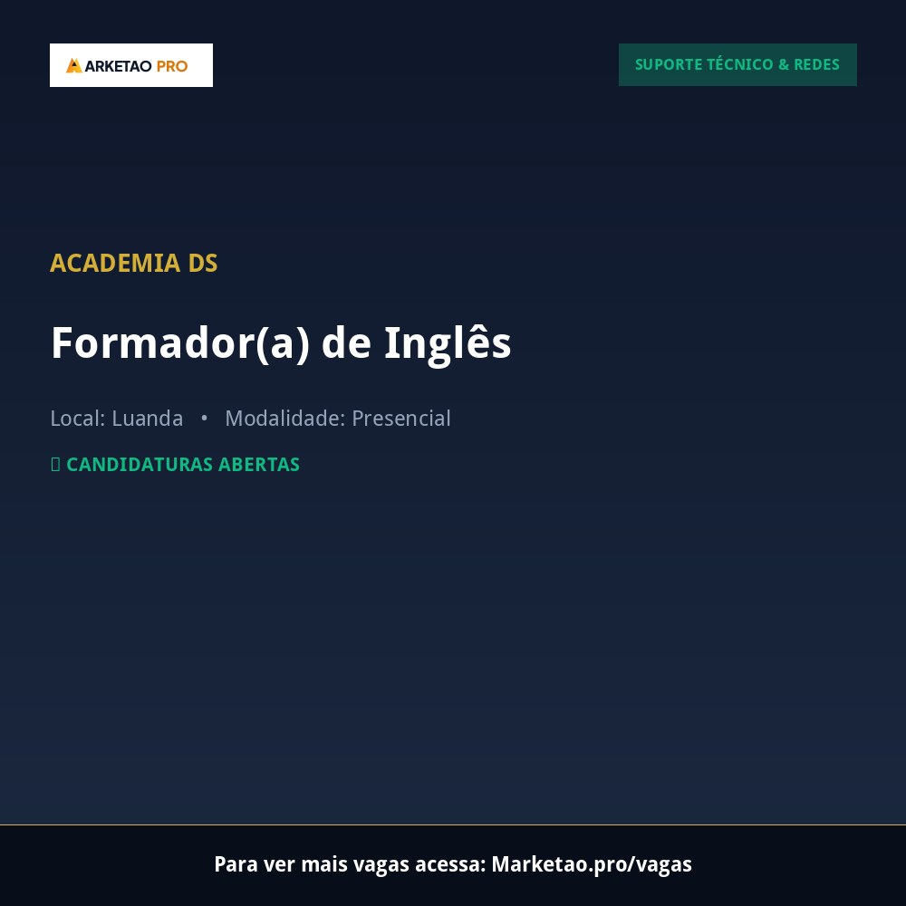 Formador(a) de Inglês