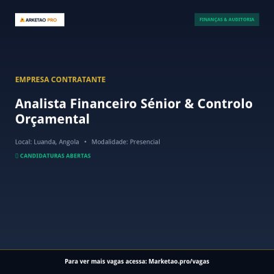 Analista Financeiro Sénior & Controlo Orçamental
