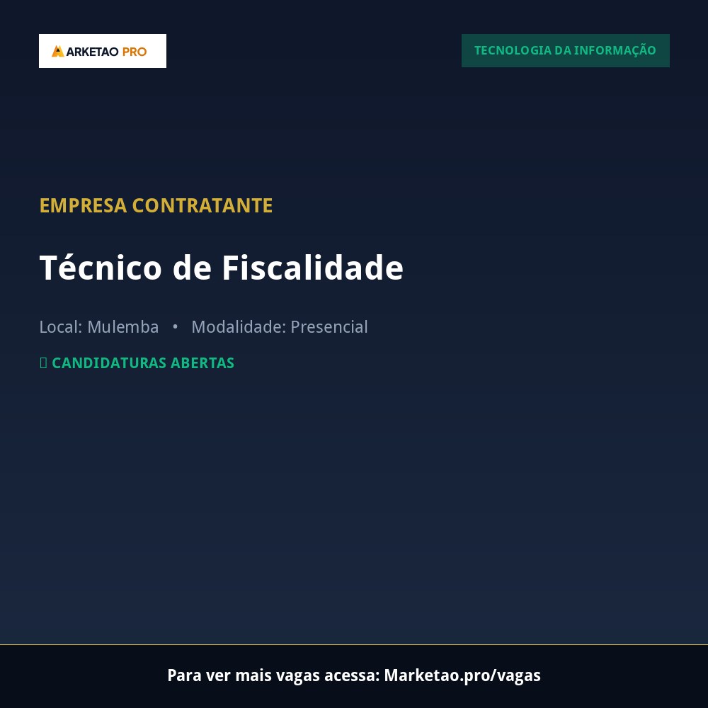 Técnico de Fiscalidade