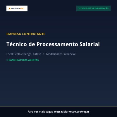 Técnico de Processamento Salarial