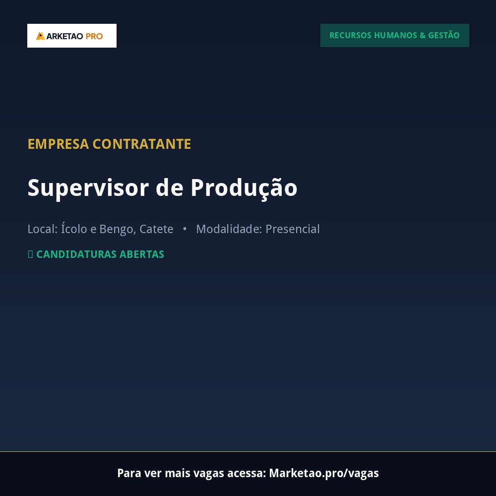 Supervisor de Produção