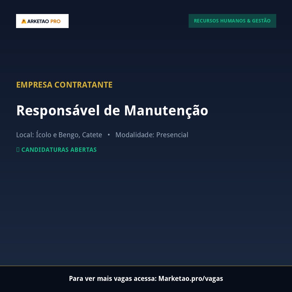 Responsável de Manutenção
