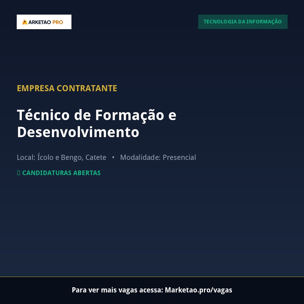 Técnico de Formação e Desenvolvimento