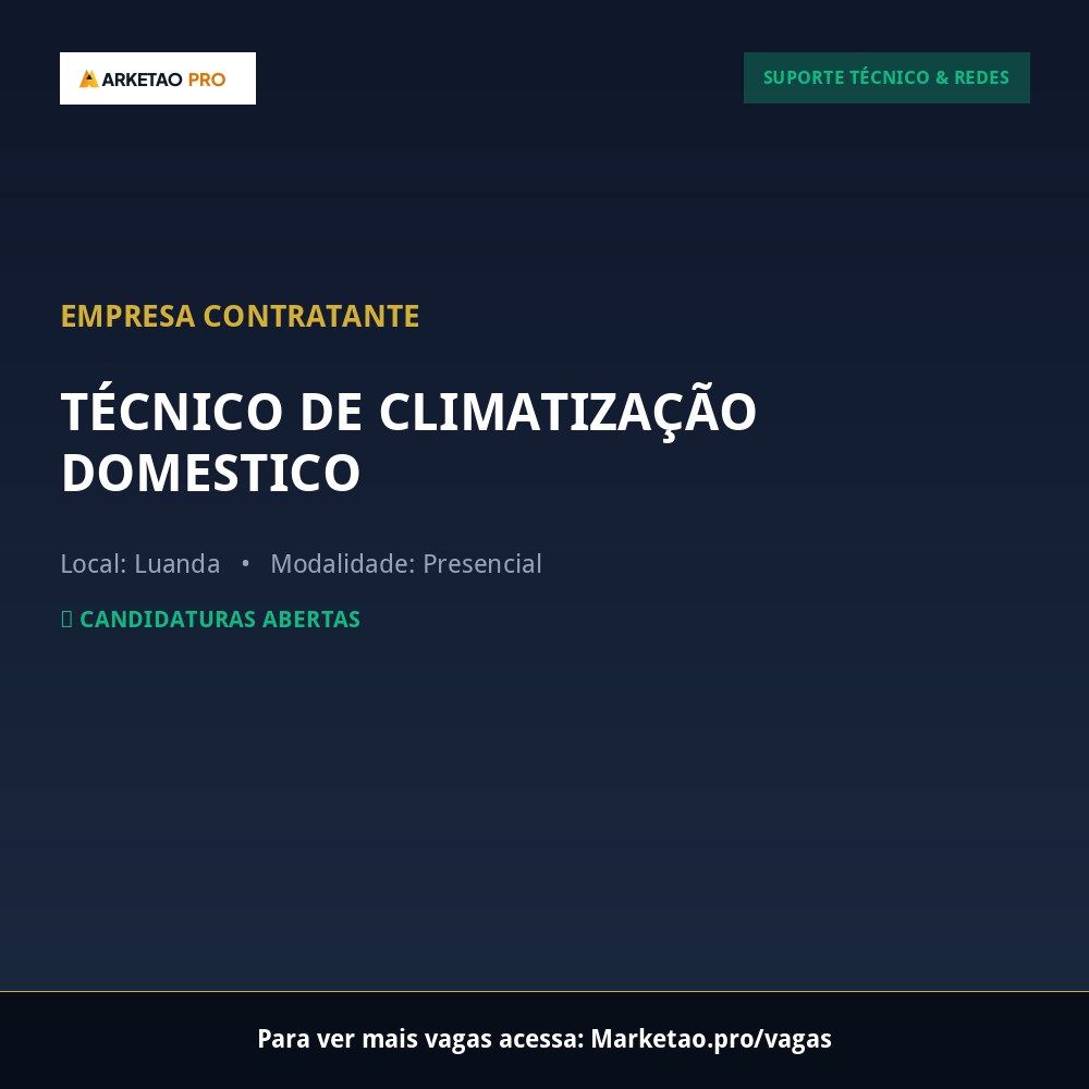 TÉCNICO DE CLIMATIZAÇÃO DOMESTICO