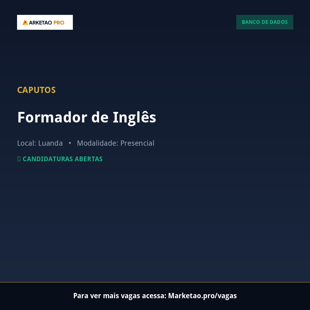 Formador de Inglês