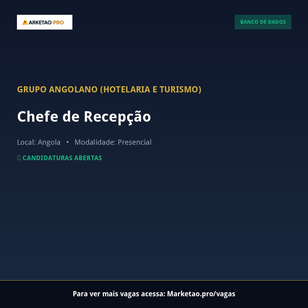 Chefe de Recepção