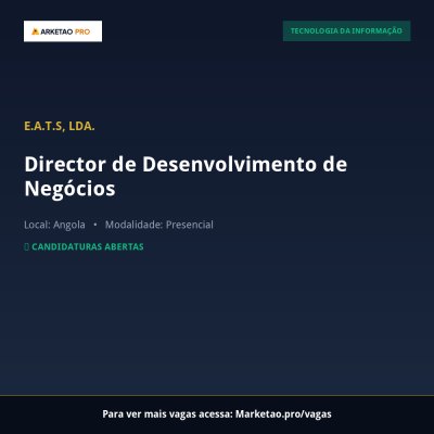 Director de Desenvolvimento de Negócios