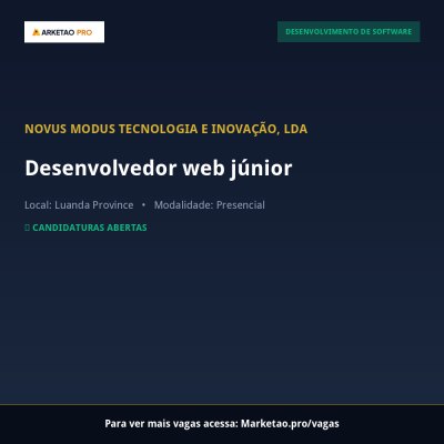 Desenvolvedor web júnior