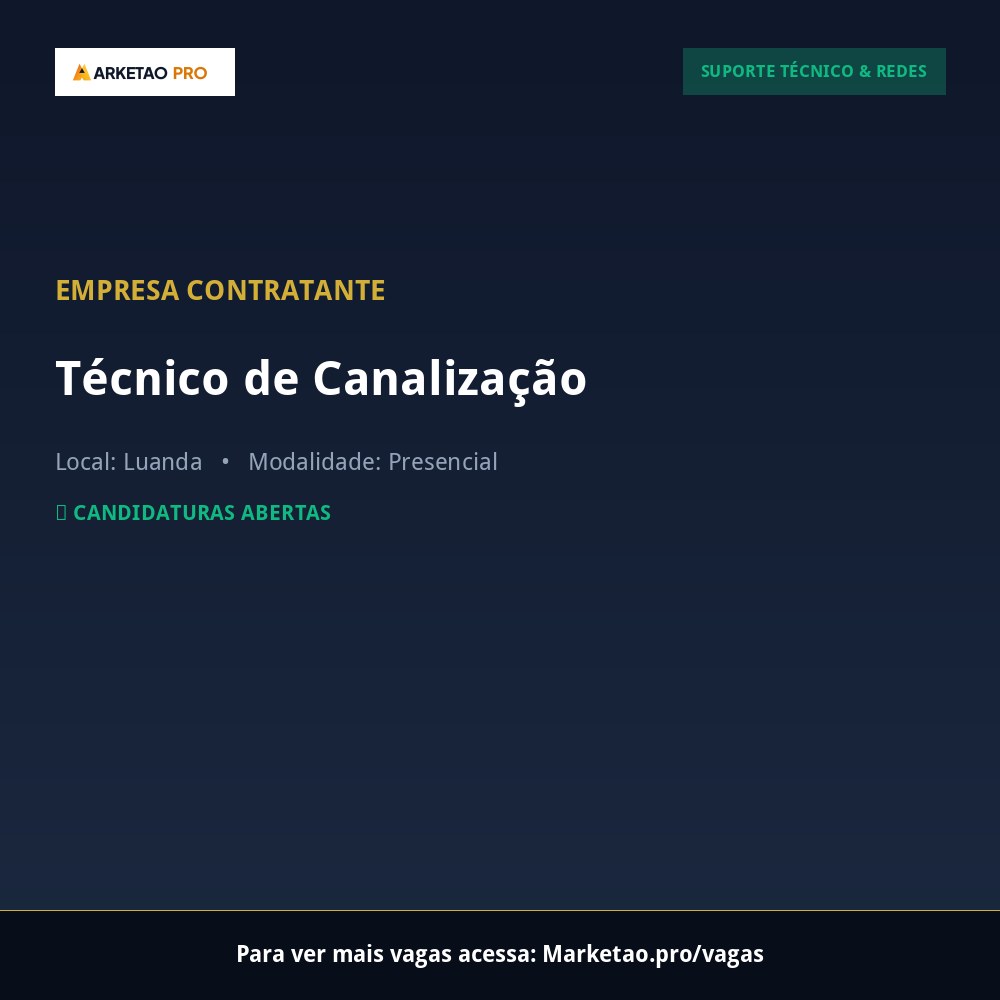 Técnico de Canalização